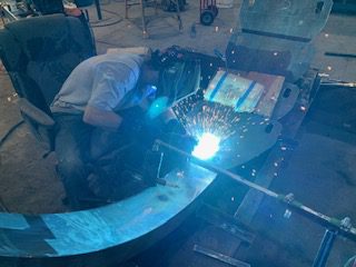 Welding leaf springs